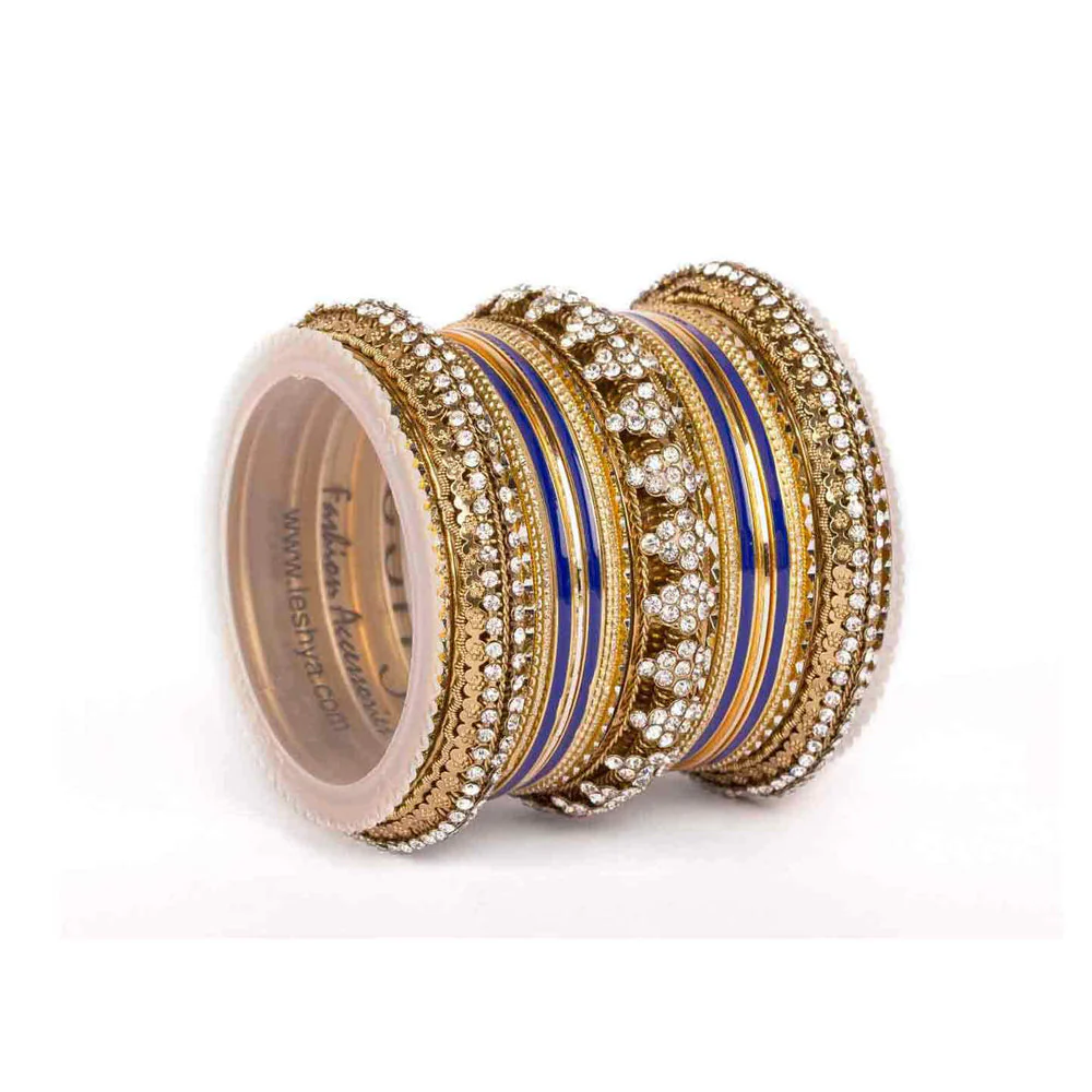 Beautiful Colored Meena Bangle Set For One Hand - Image 5