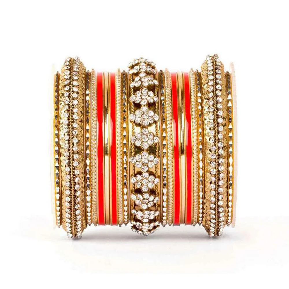 Beautiful Colored Meena Bangle Set For One Hand - Image 7