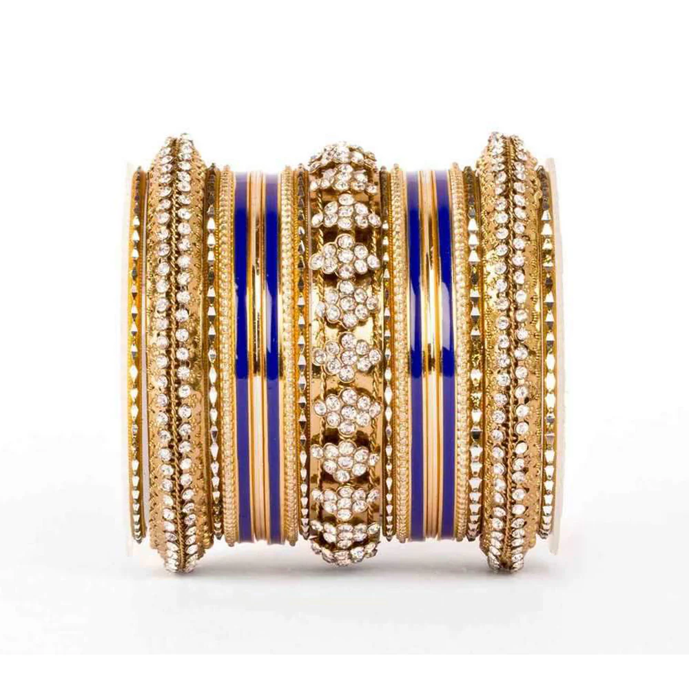 Beautiful Colored Meena Bangle Set For One Hand - Image 3