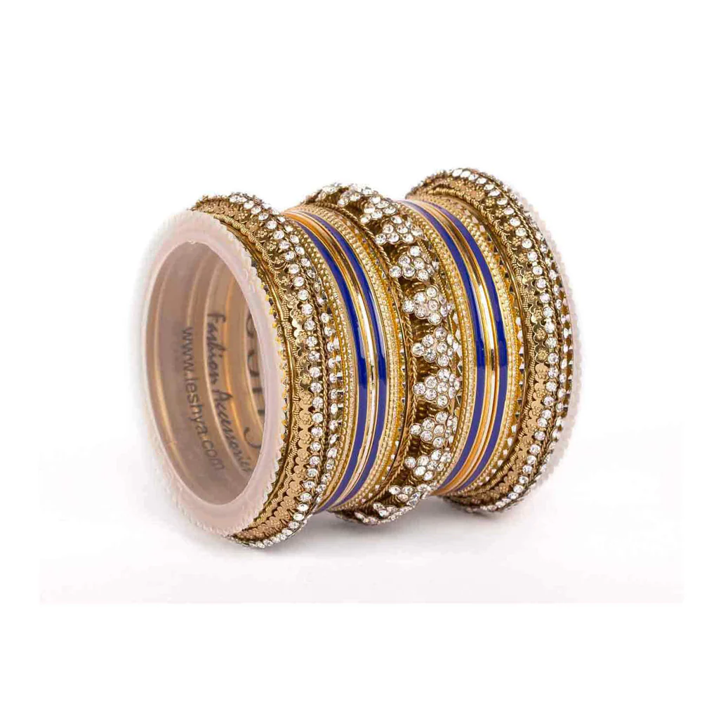 Beautiful Colored Meena Bangle Set For One Hand - Image 4