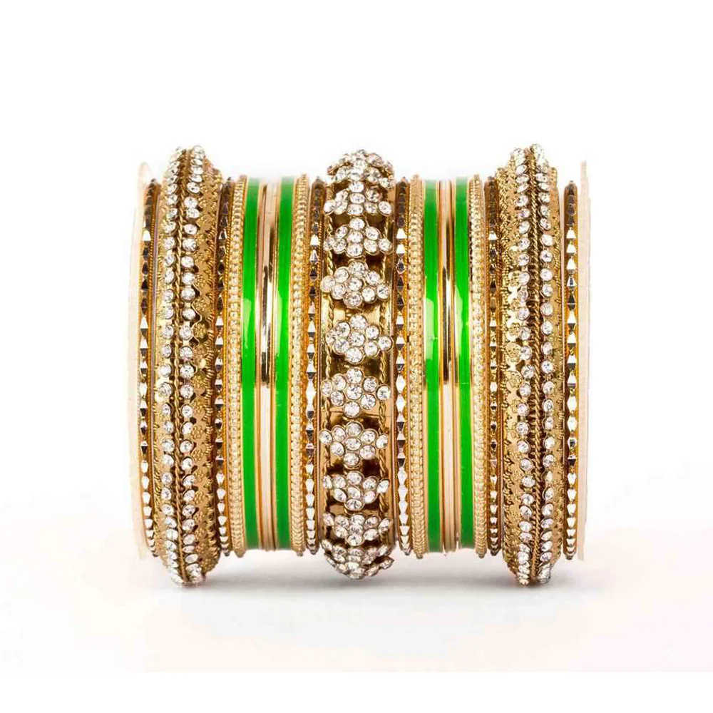Beautiful Colored Meena Bangle Set For One Hand - Image 5