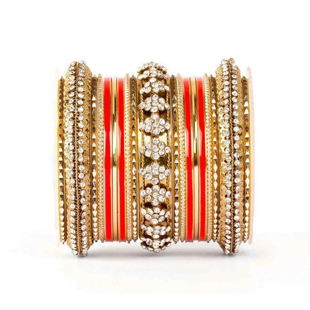 Beautiful Colored Meena Bangle Set For One Hand - Image 6