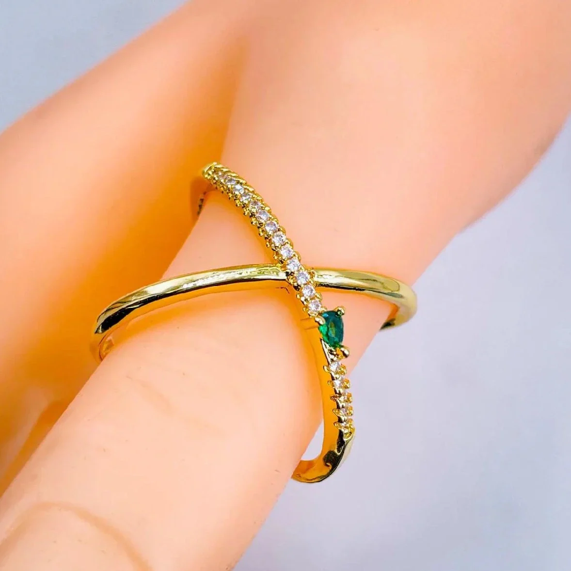 Beautiful Cross Golden Ring by Leshya - Image 2