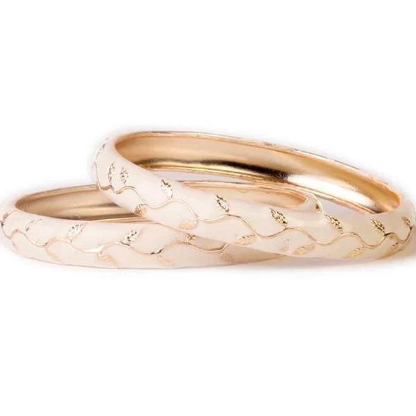 Beautiful Flower Pattern Meenakari Bracelet (2pcs) - Image 4