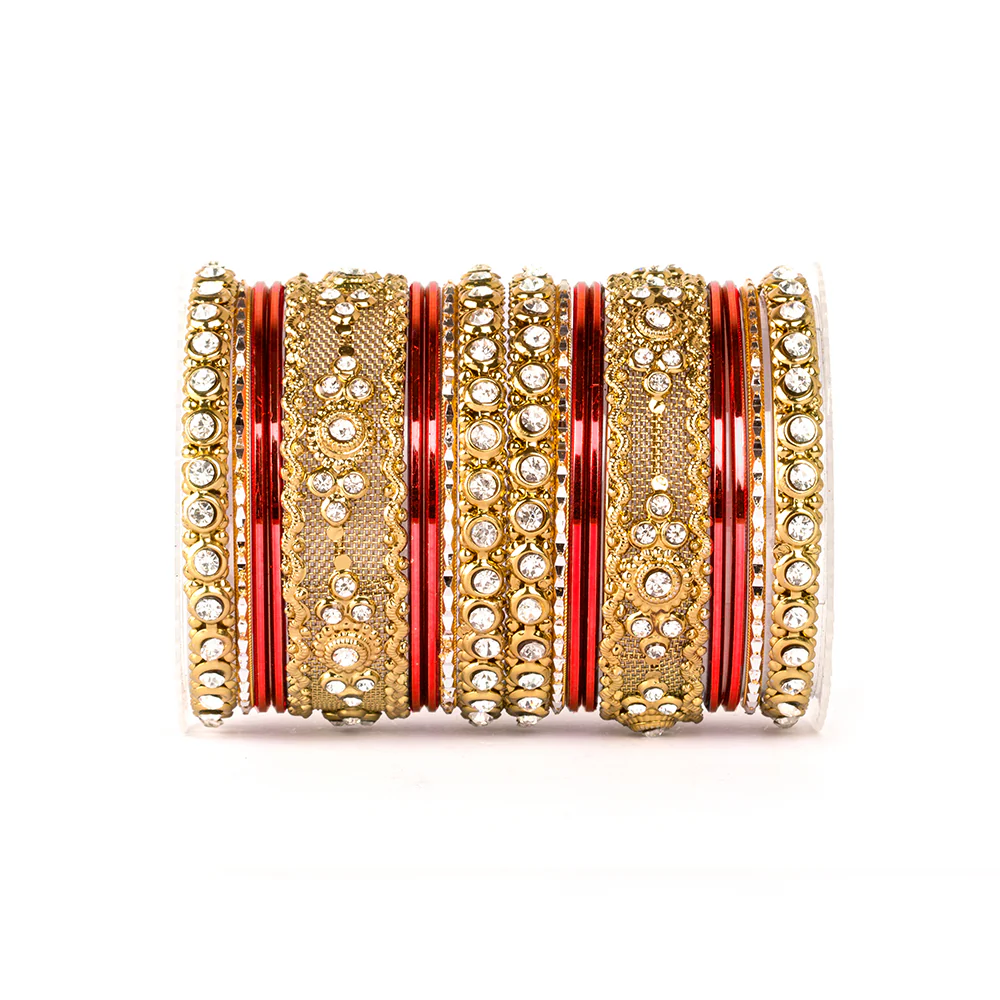 Beautiful Intricate Colored Bangle Set For Two Hands - Image 4