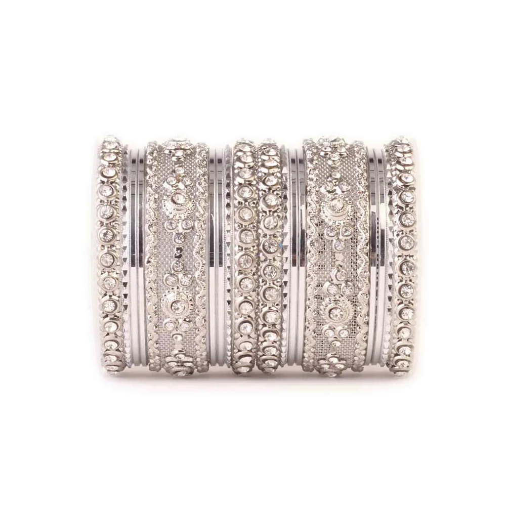 Beautiful Intricate Colored Bangle Set For Two Hands - Image 9
