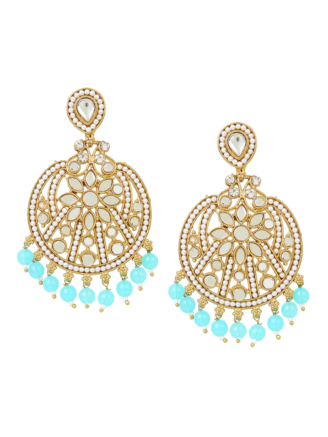 Beautiful Jhumki Earring with Mirrorwork by Leshya - Image 3