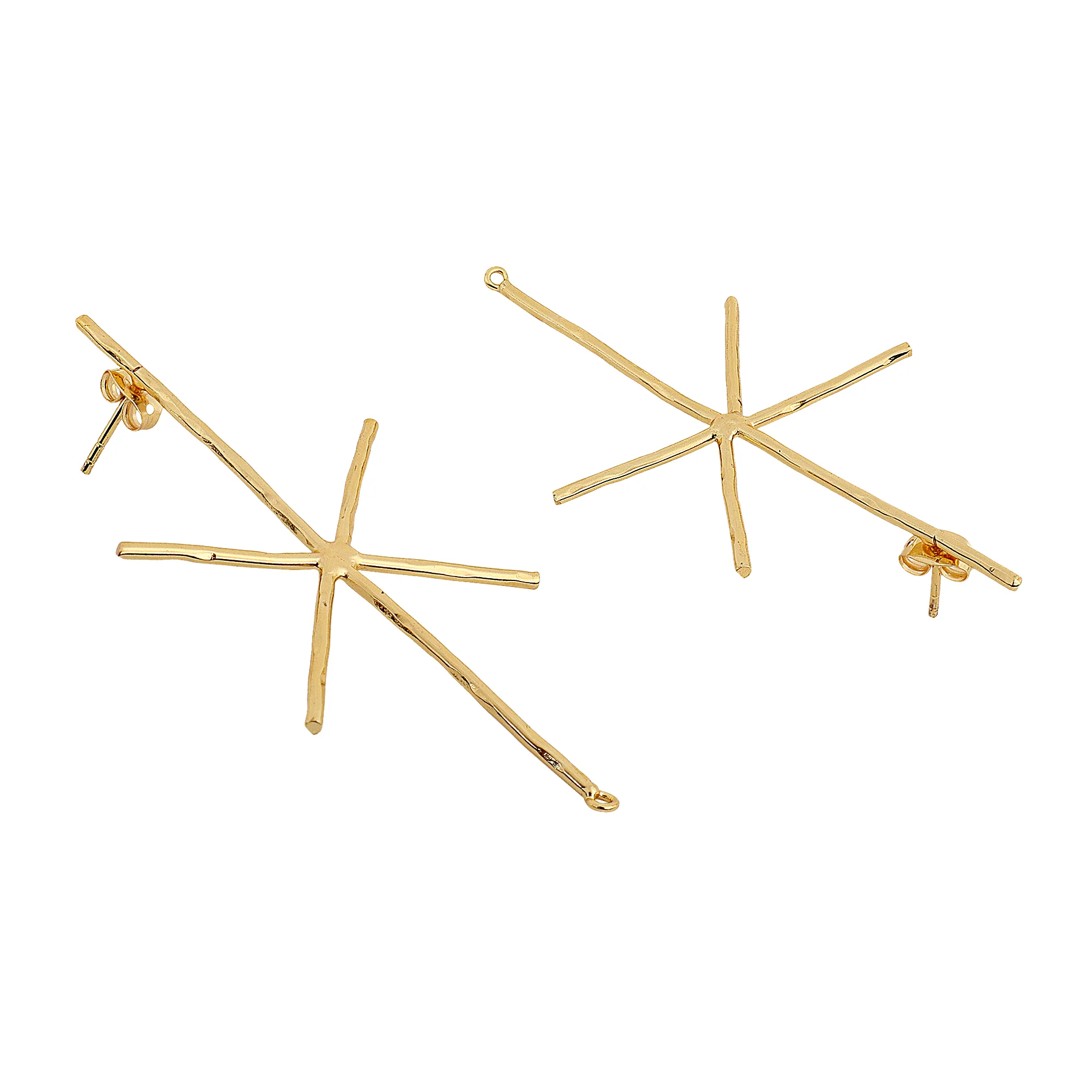 Beautiful Matte Gold Finish Earrings - Image 3