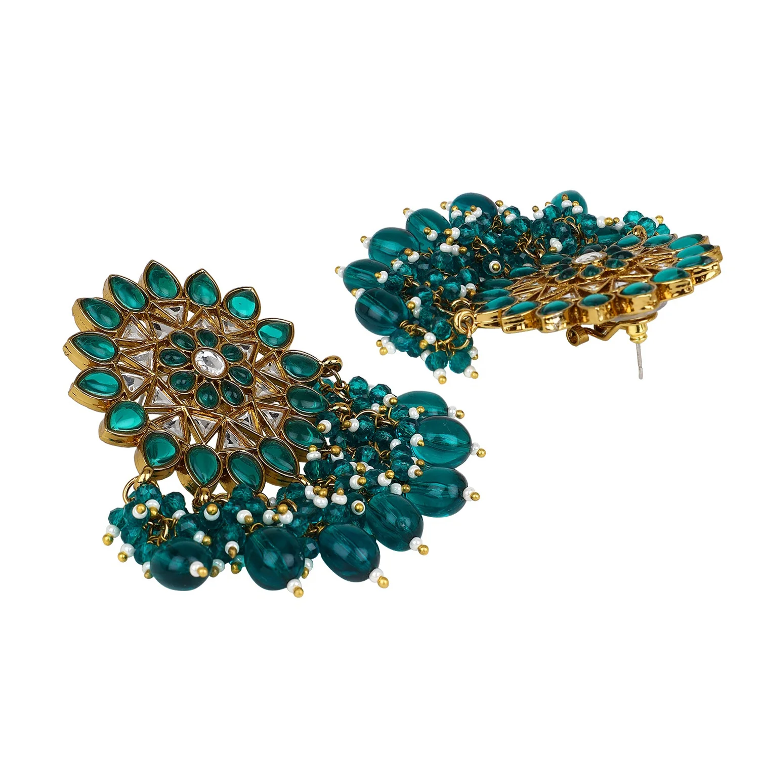 Beautiful Meenakari Jhumki Earrings - Image 2