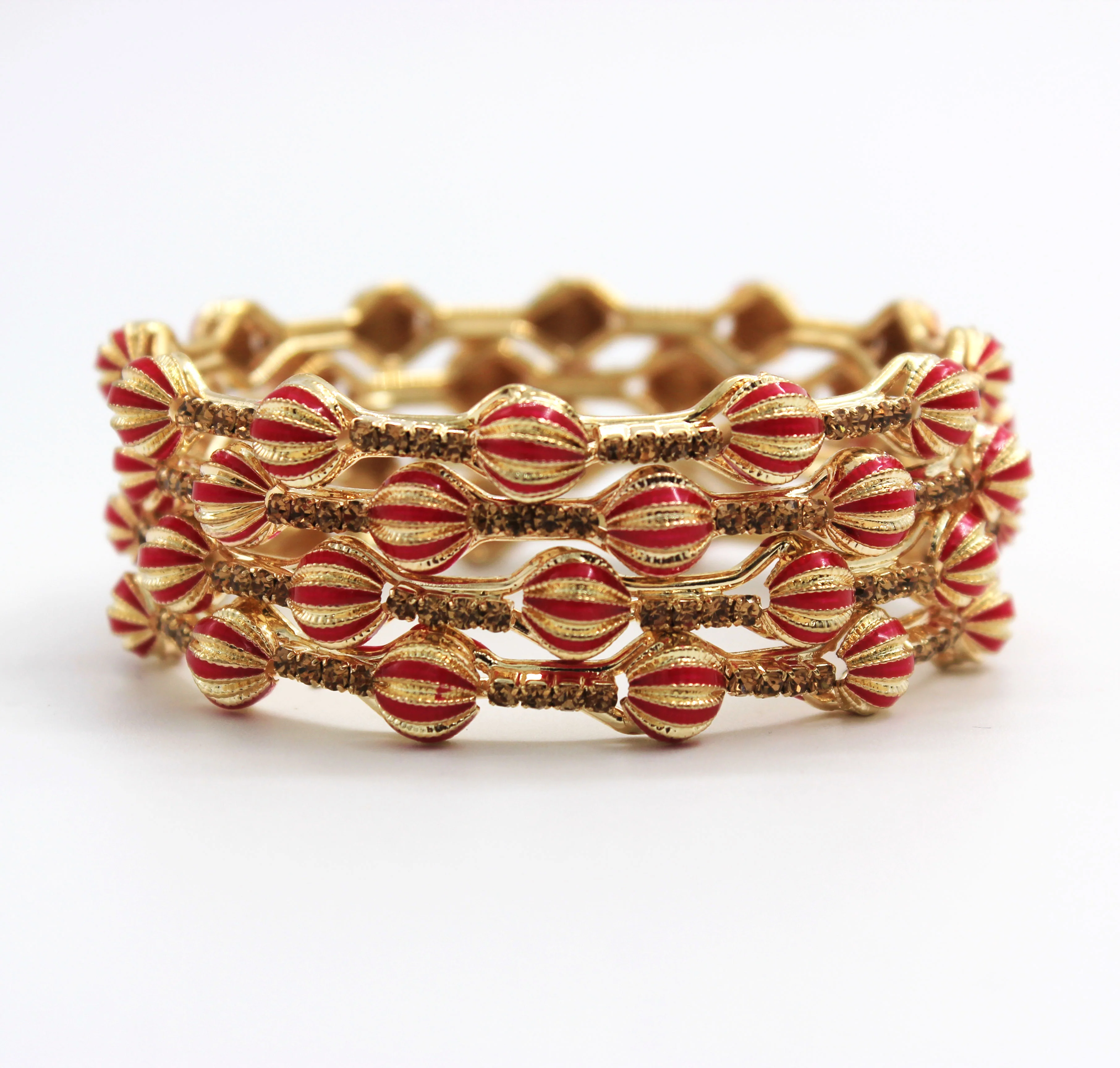 Beautiful Multi-Colored Meenakari Bracelets (4pcs) - Image 4