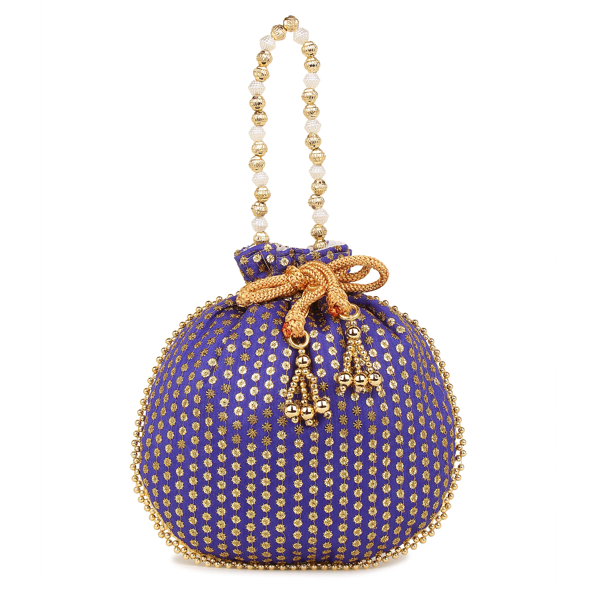 Beautiful Potli with Running Golden Embroidery by Leshya - Image 10