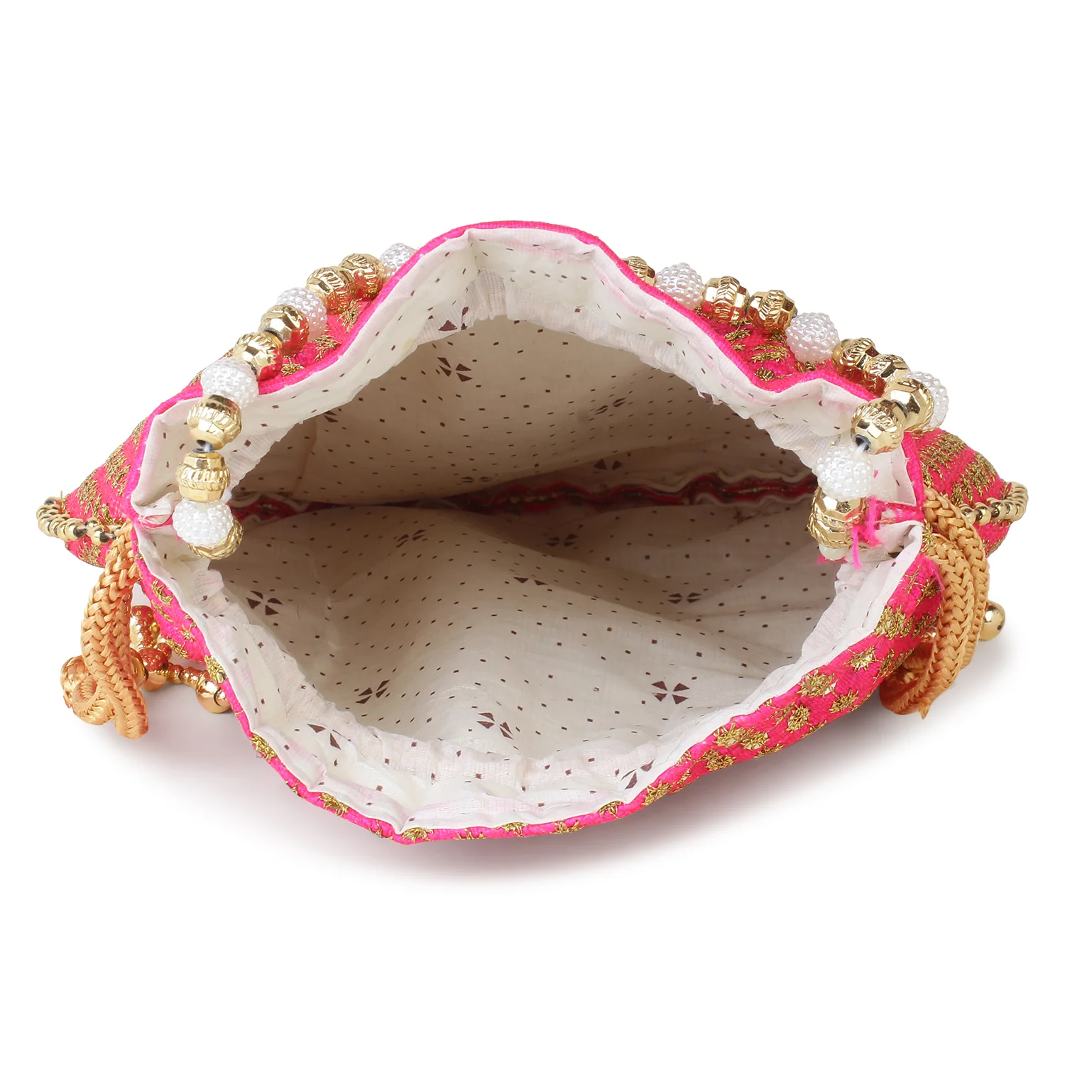 Beautiful Potli with Running Golden Embroidery by Leshya - Image 5