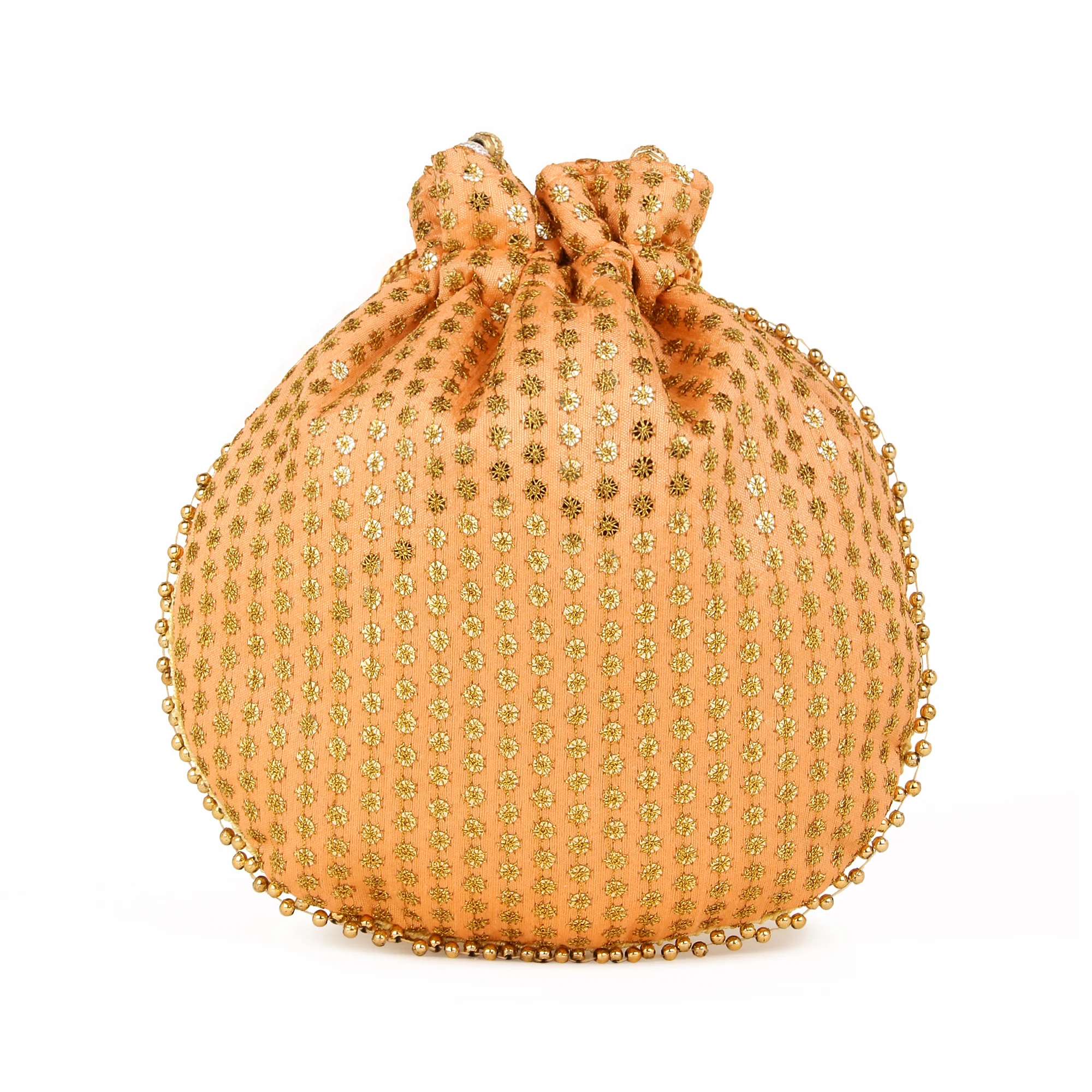 Beautiful Potli with Running Golden Embroidery by Leshya - Image 7