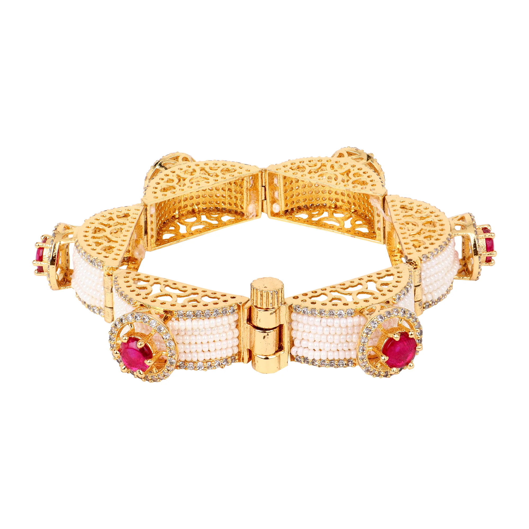 Beautiful Red stone Beaded chain bracelet - Image 5