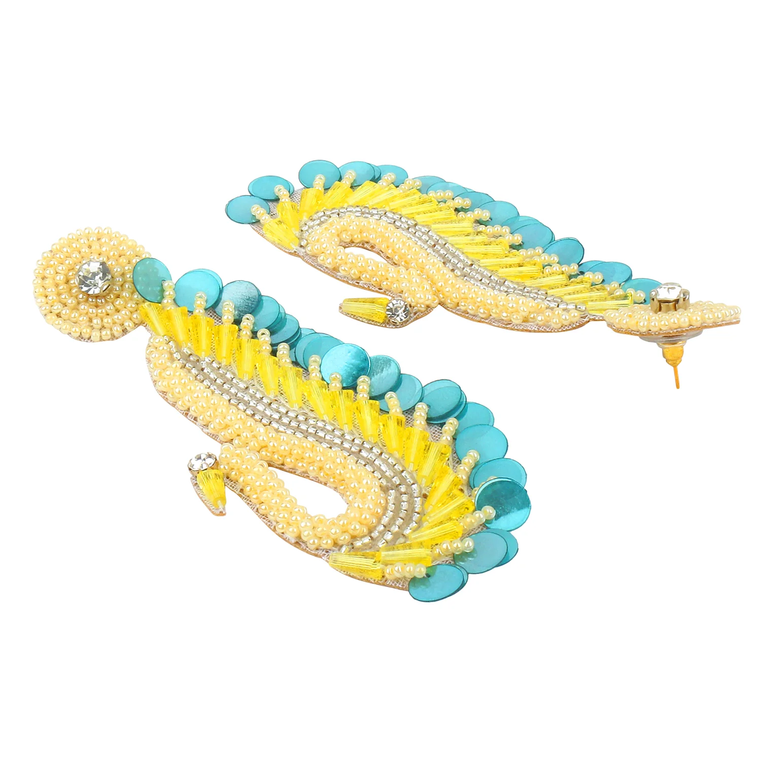 Beautiful Peacock Shaped Handmade Earring  by Leshya - Image 2