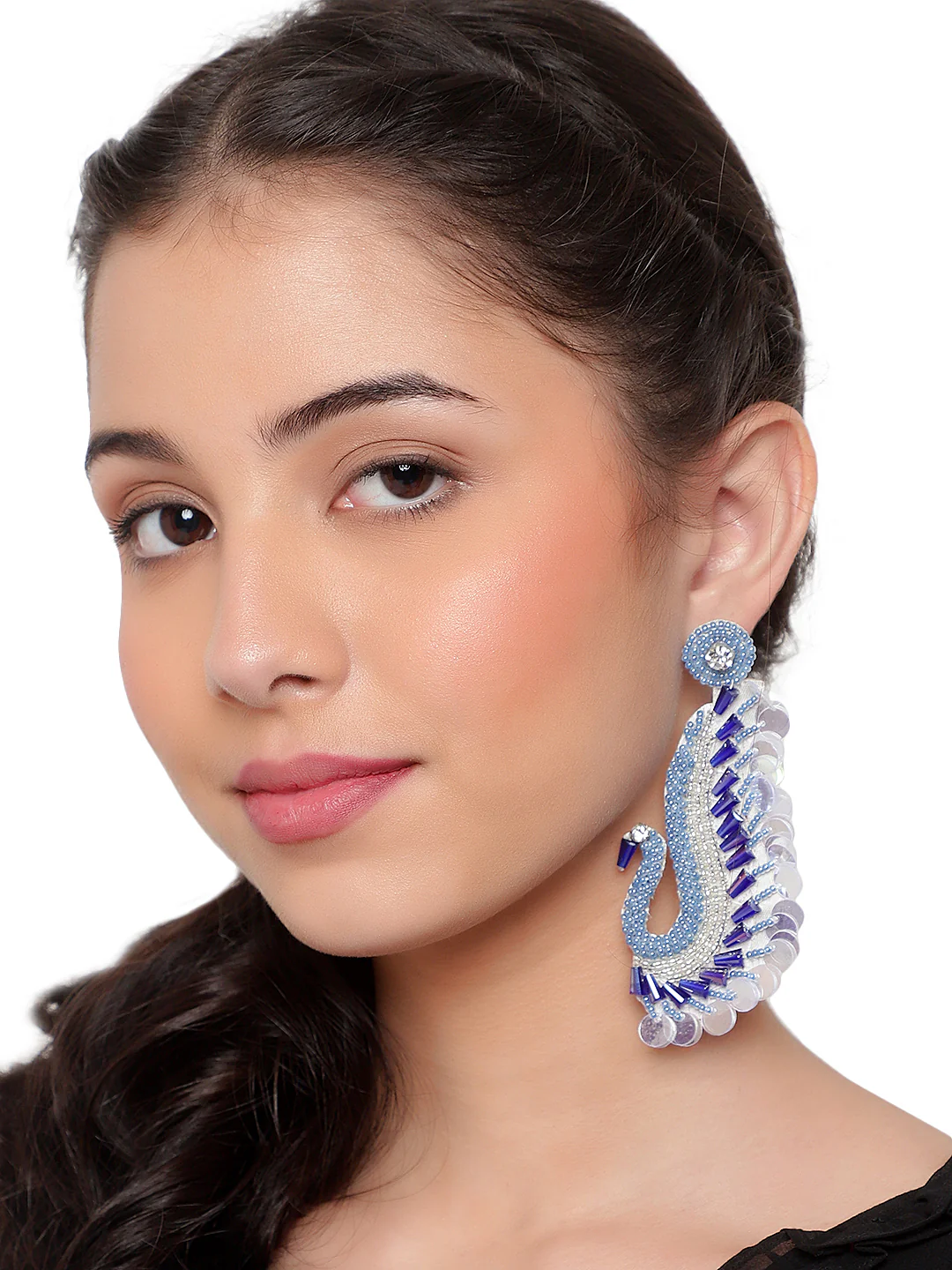 Beautiful Peacock Shaped Handmade Earring  by Leshya - Image 4