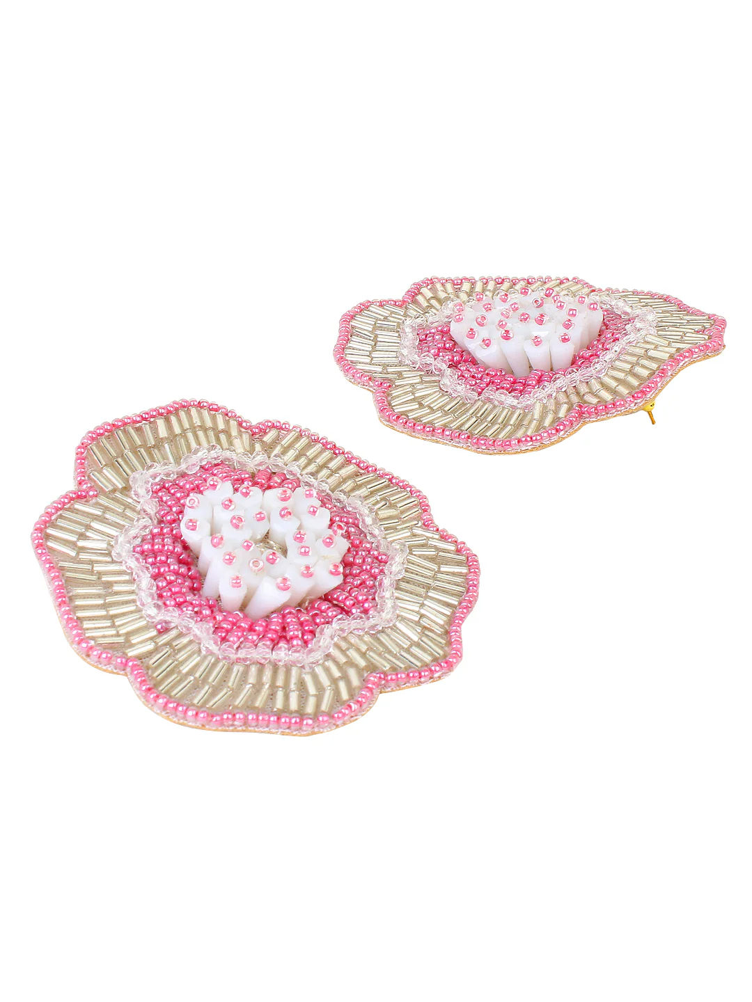 Beautiful Rose Shaped Handmade Earring  by Leshya - Image 3