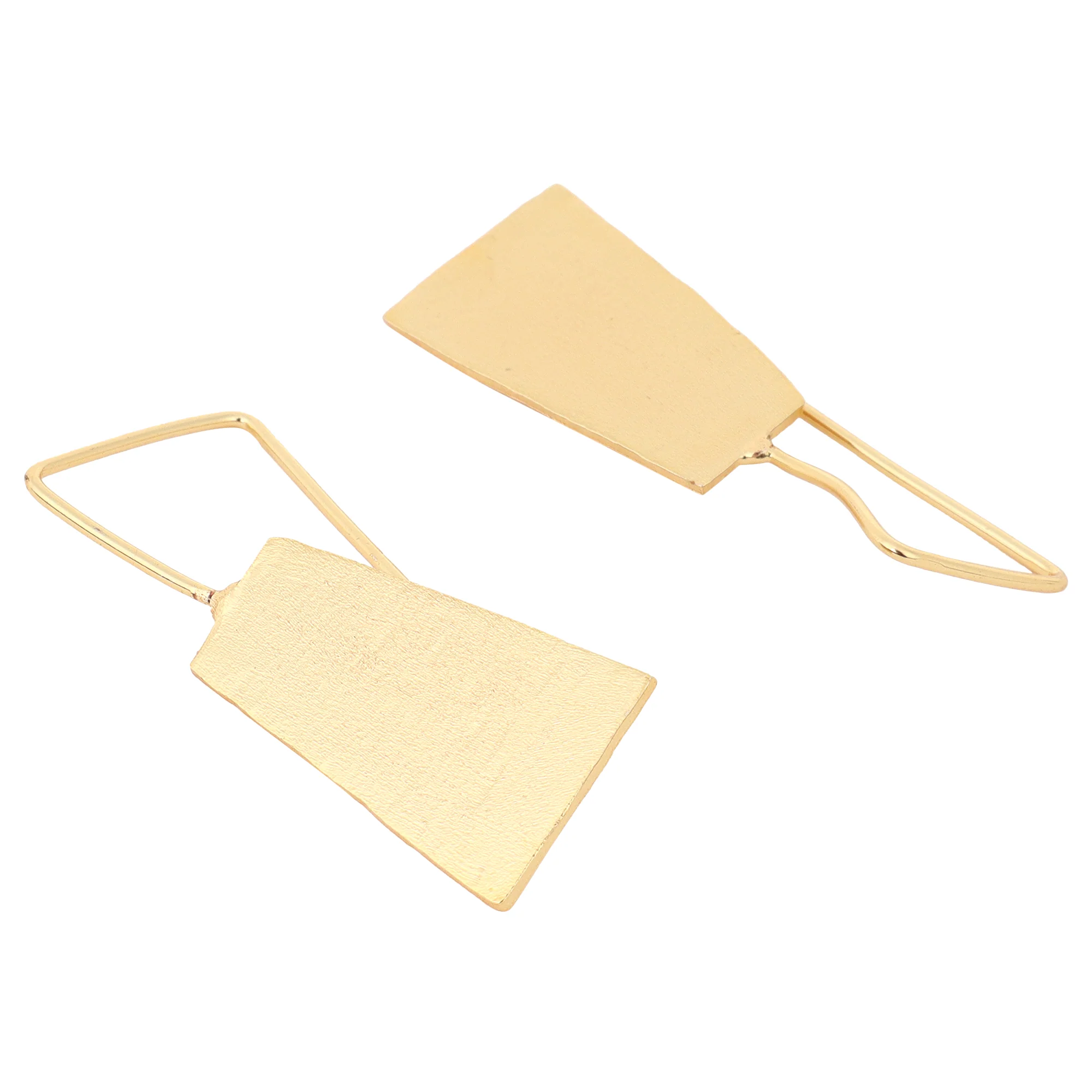 Beautiful Geometric Matte Gold Finish Earrings - Image 2