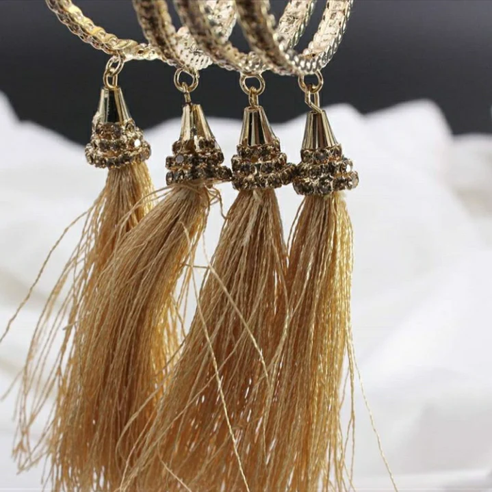 Beautiful Set of 4 Tassel Dangler Bracelets by Leshya - Image 7
