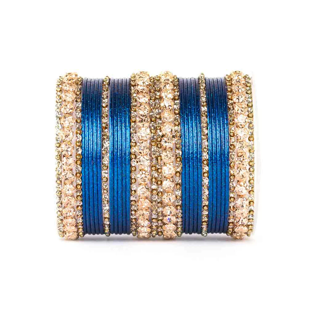 Beautiful Shimmering Brass Bangle Set - Image 4