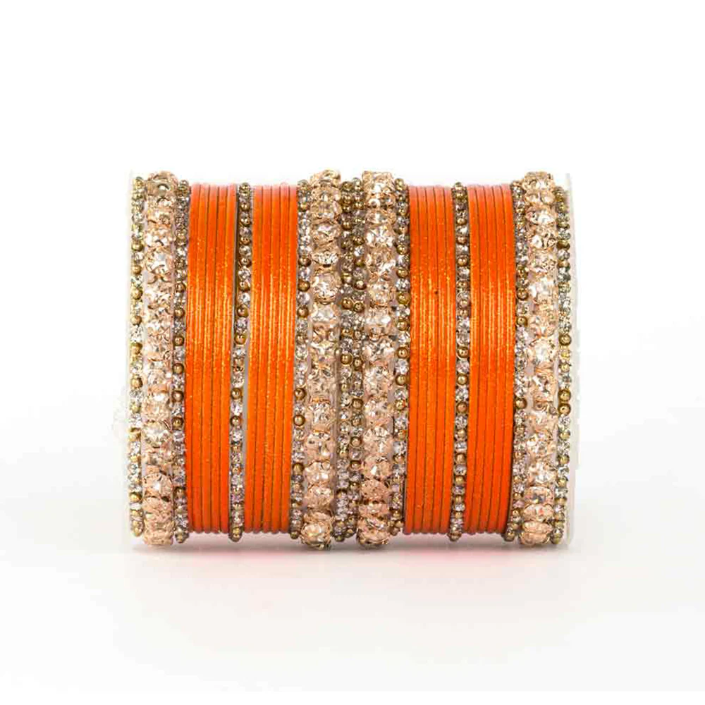 Beautiful Shimmering Brass Bangle Set - Image 7
