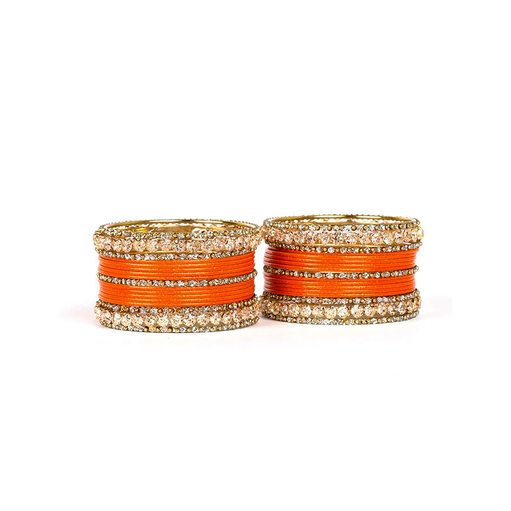 Beautiful Shimmering Brass Bangle Set - Image 8