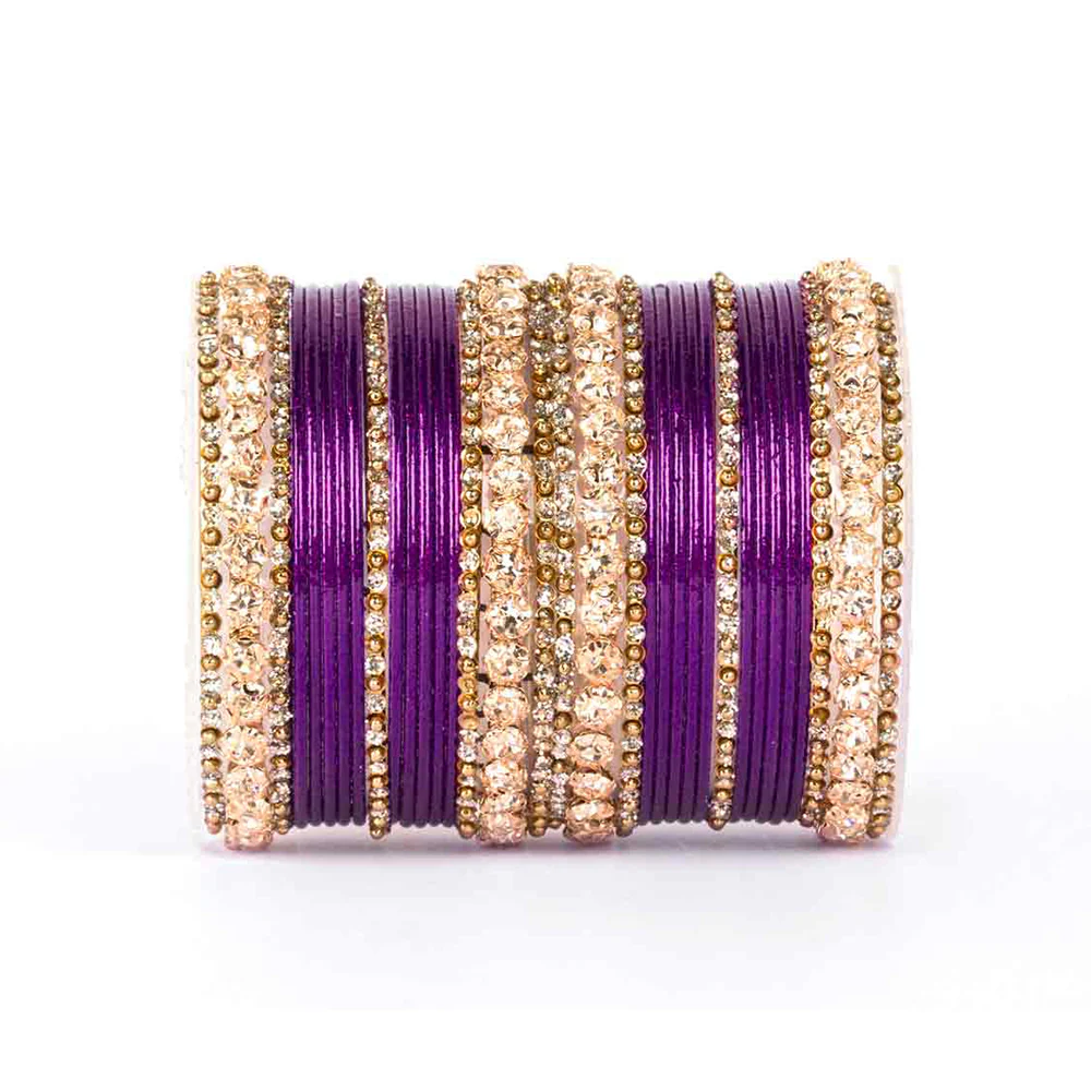 Beautiful Shimmering Brass Bangle Set - Image 9