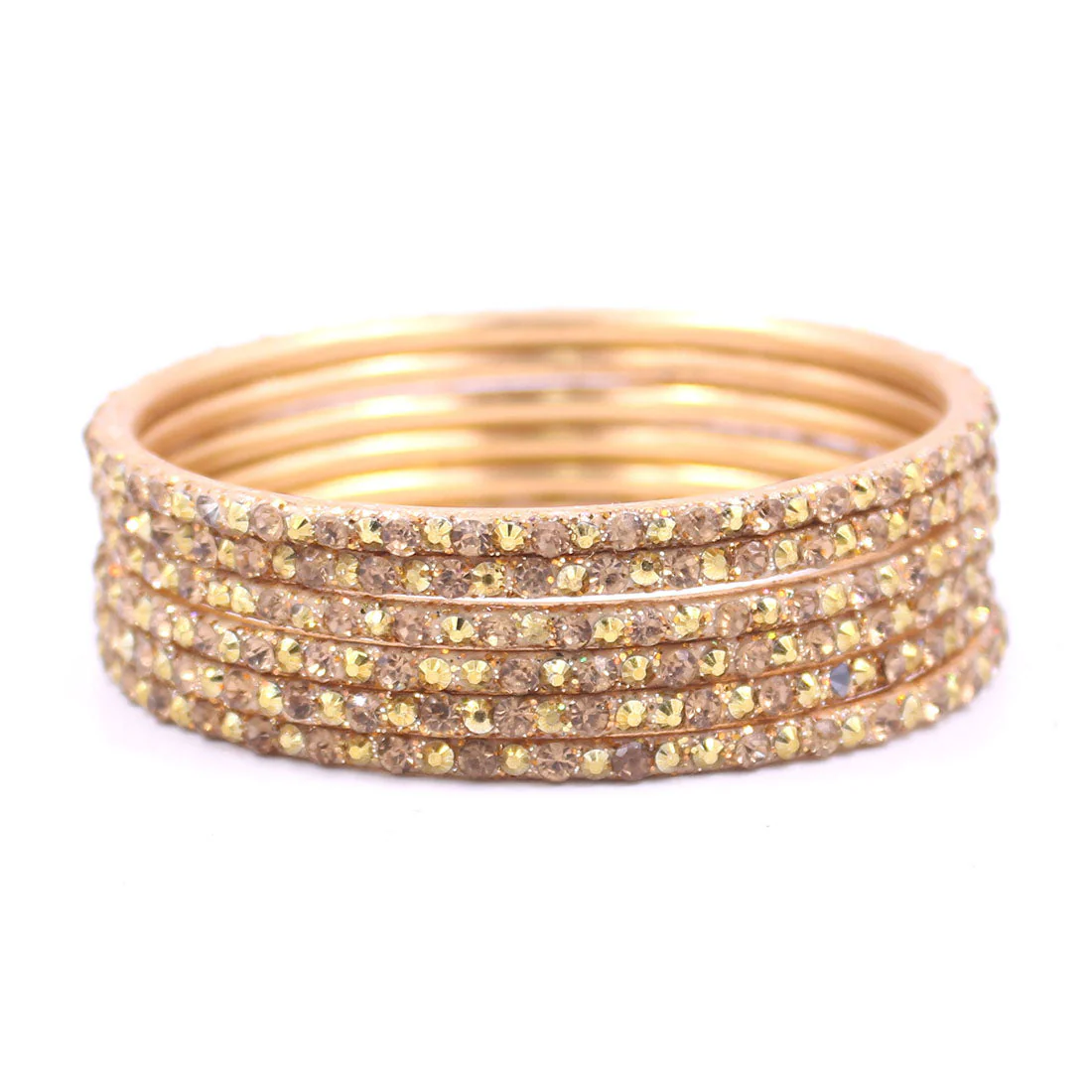 Brass Based Bangles with Coloured Stones by Leshya - Image 11