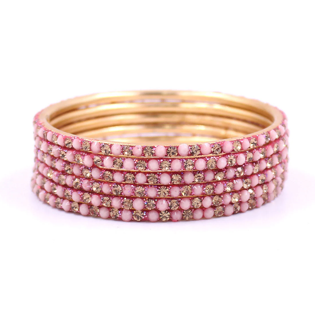 Brass Based Bangles with Coloured Stones by Leshya - Image 7