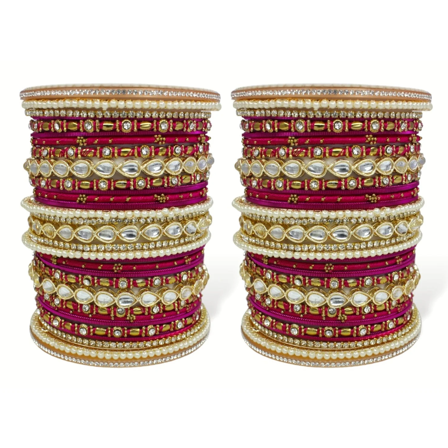Bridal Bangle Set with Kundan Kangan by Leshya - Image 5