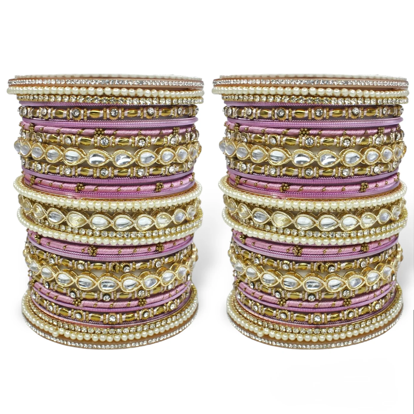 Bridal Bangle Set with Kundan Kangan by Leshya - Image 10