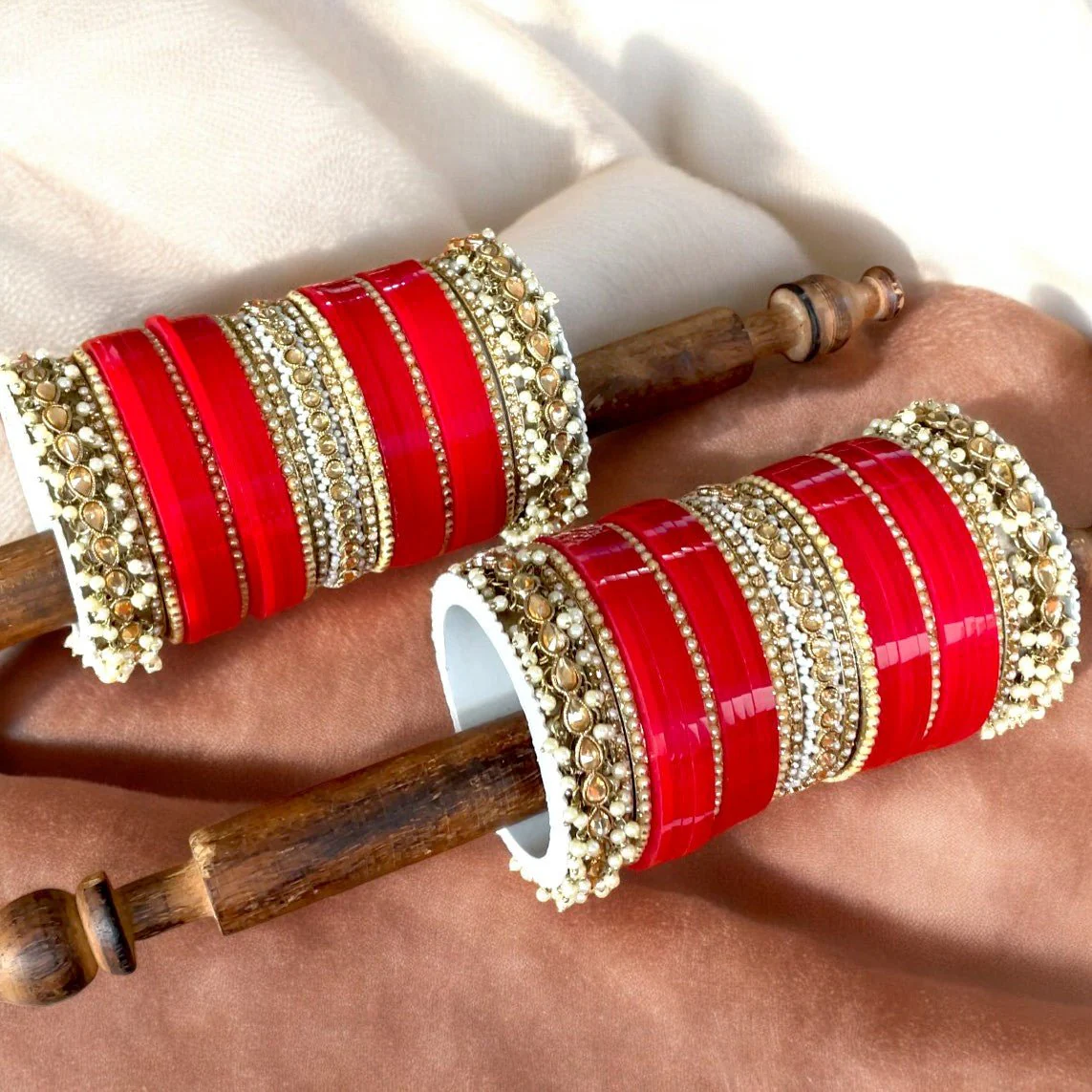 Bridal Chura with Gajra Kada by Leshya - Image 2