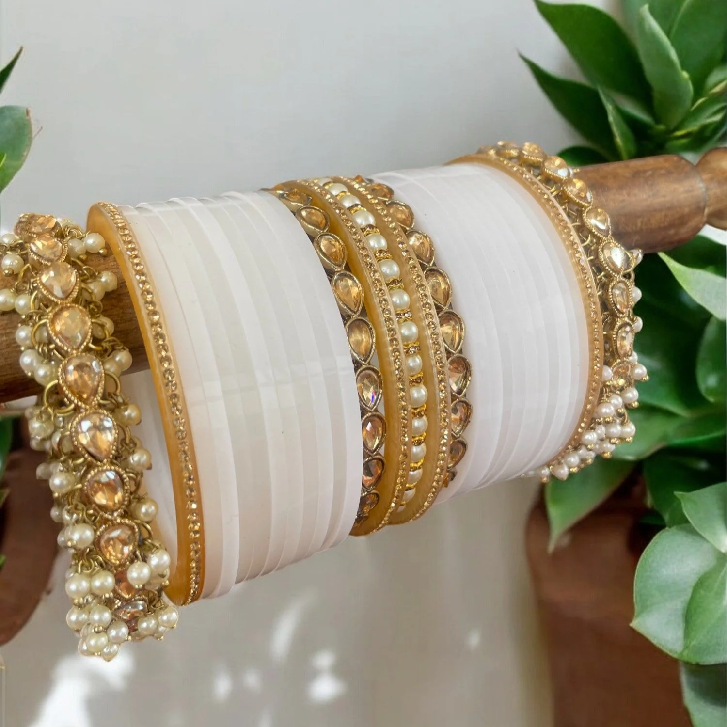 Bridal Chura with Gajra Kada by Leshya - Image 4