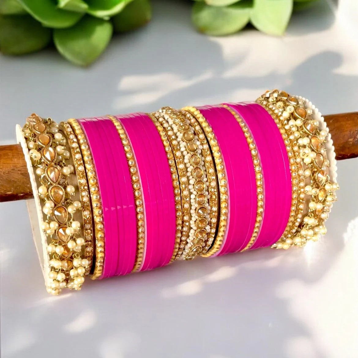 Bridal Chura with Gajra Kada by Leshya - Image 5