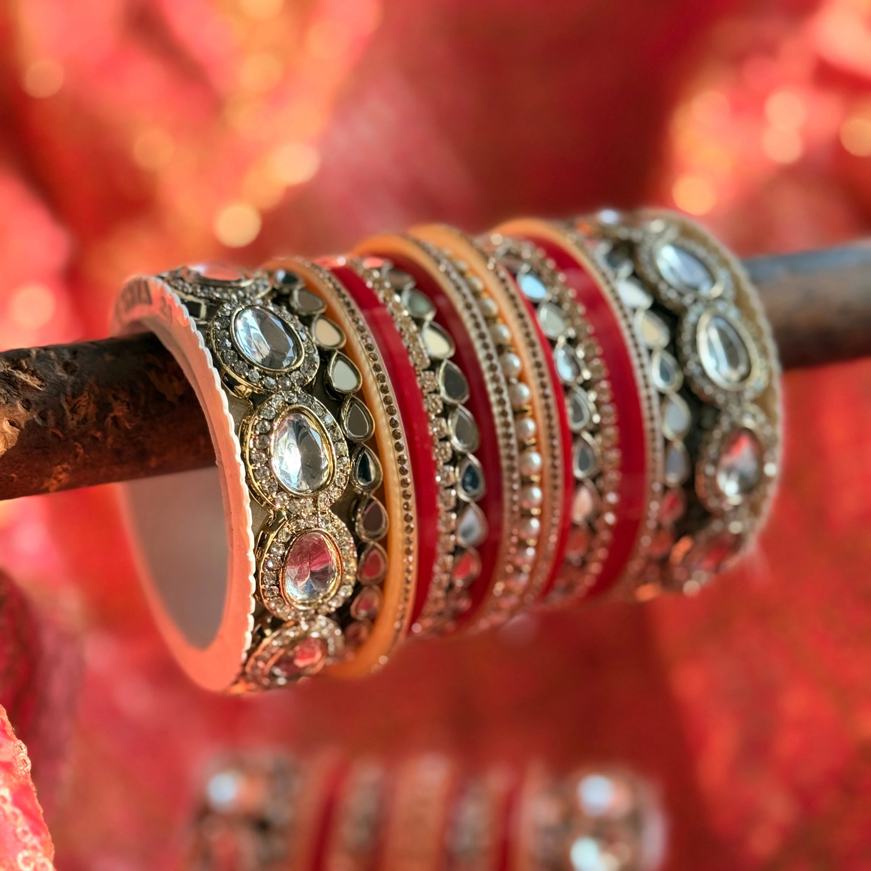 Bridal Chura with Ambi shaped Kundan Kada - Image 2