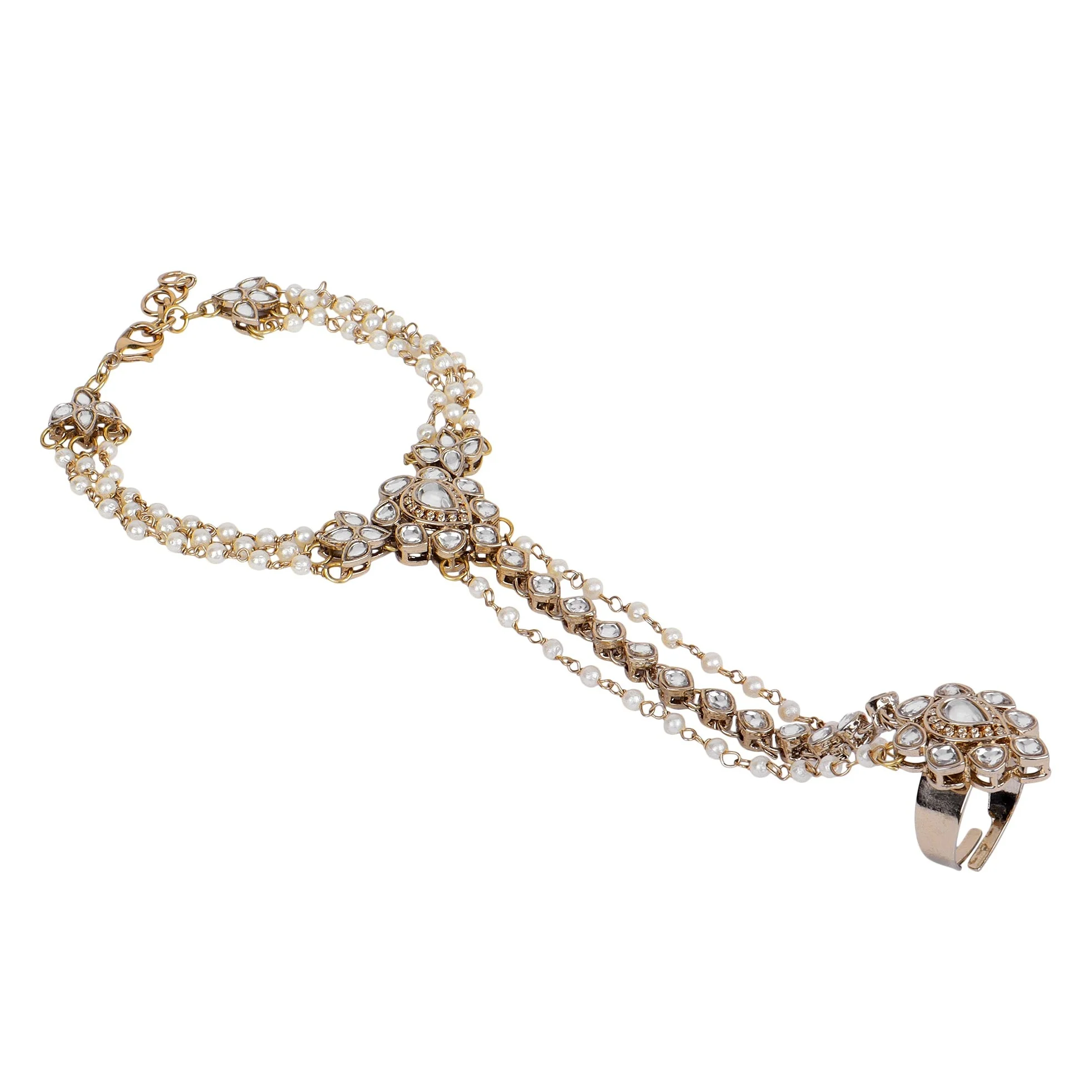 Bridal Hand Harness with Kundan Stones by Leshya - Image 7