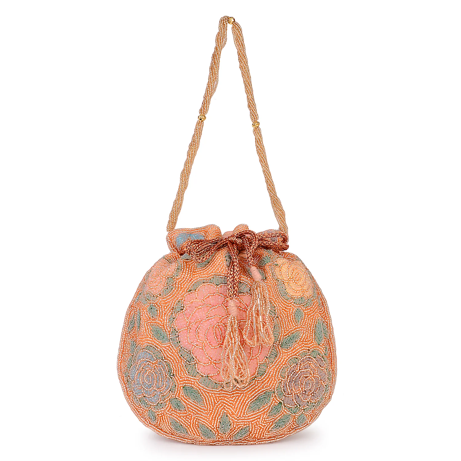 Bridal Handbag with Intricate zari Potli - Image 15