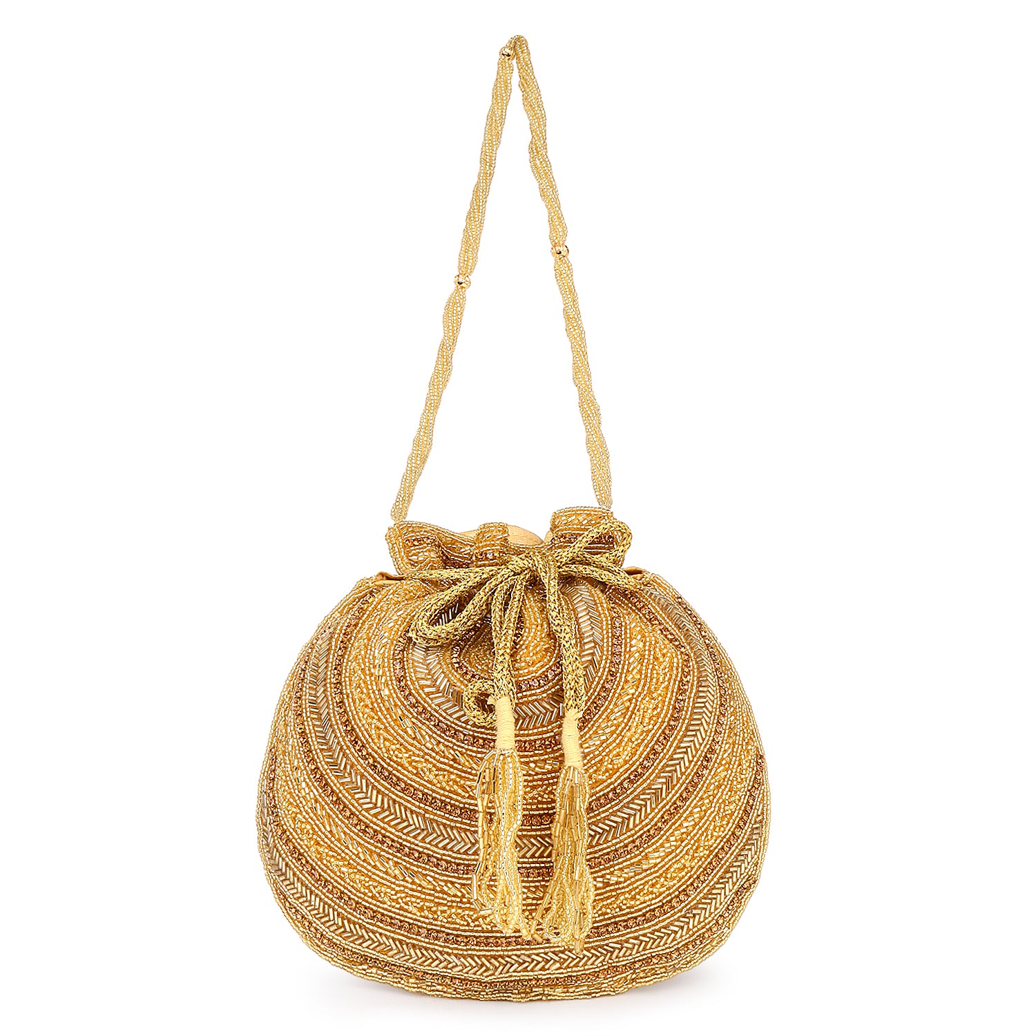 Bridal Handbag with Intricate zari Potli - Image 6
