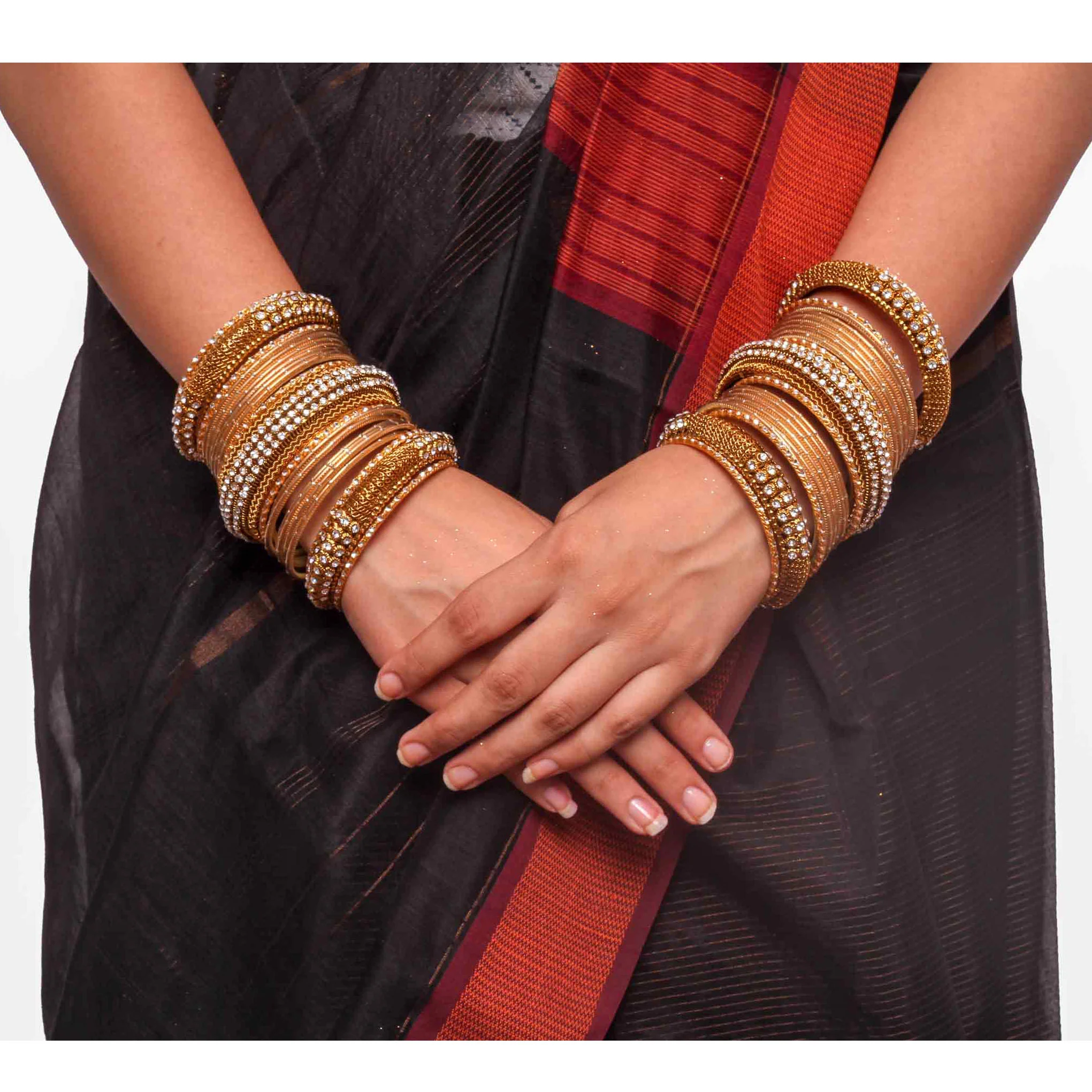 Set of 2 Bridal Jaali Work Bangle Set - Image 11