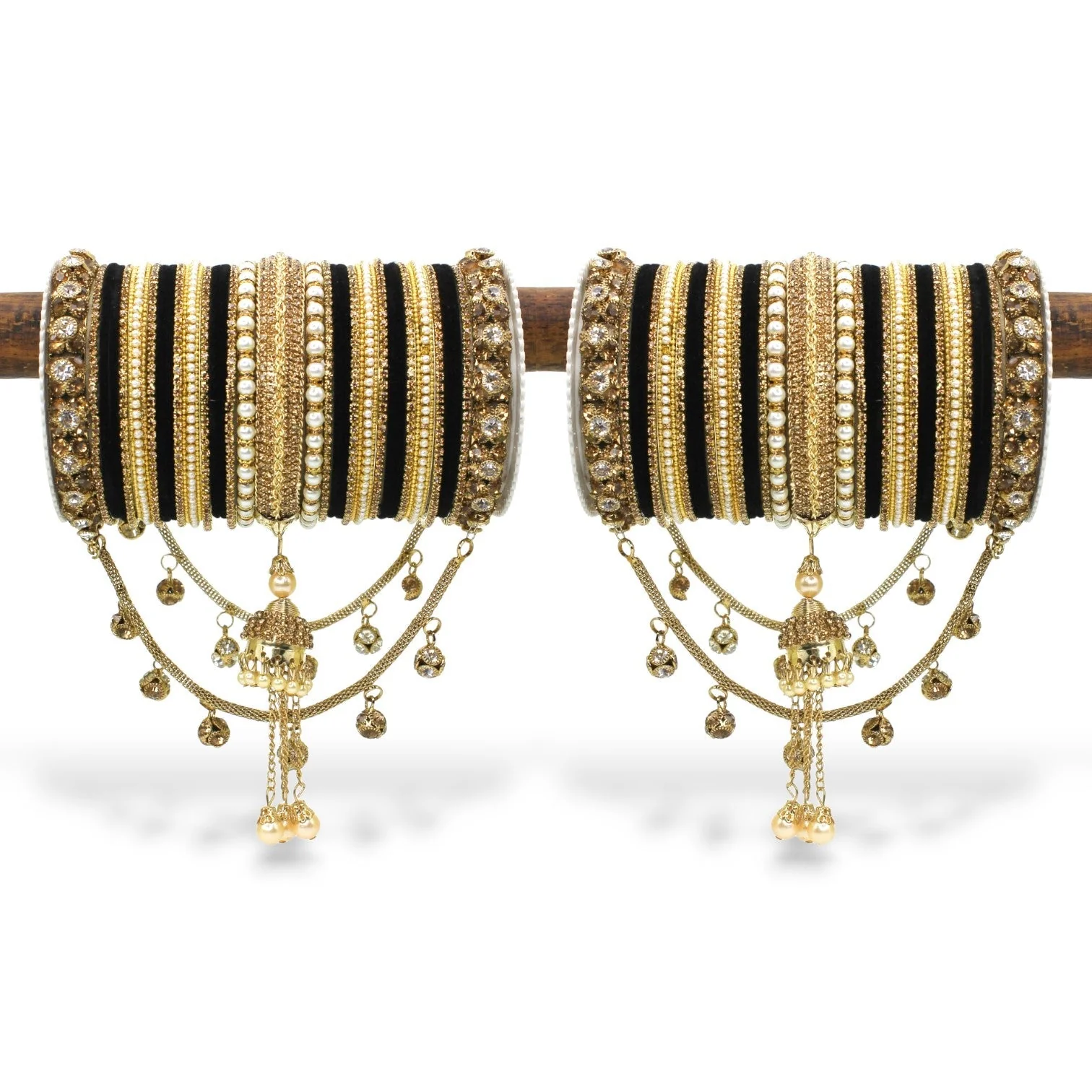 Bridal Jhoola Style Bangle set for two hands by Leshya - Image 5