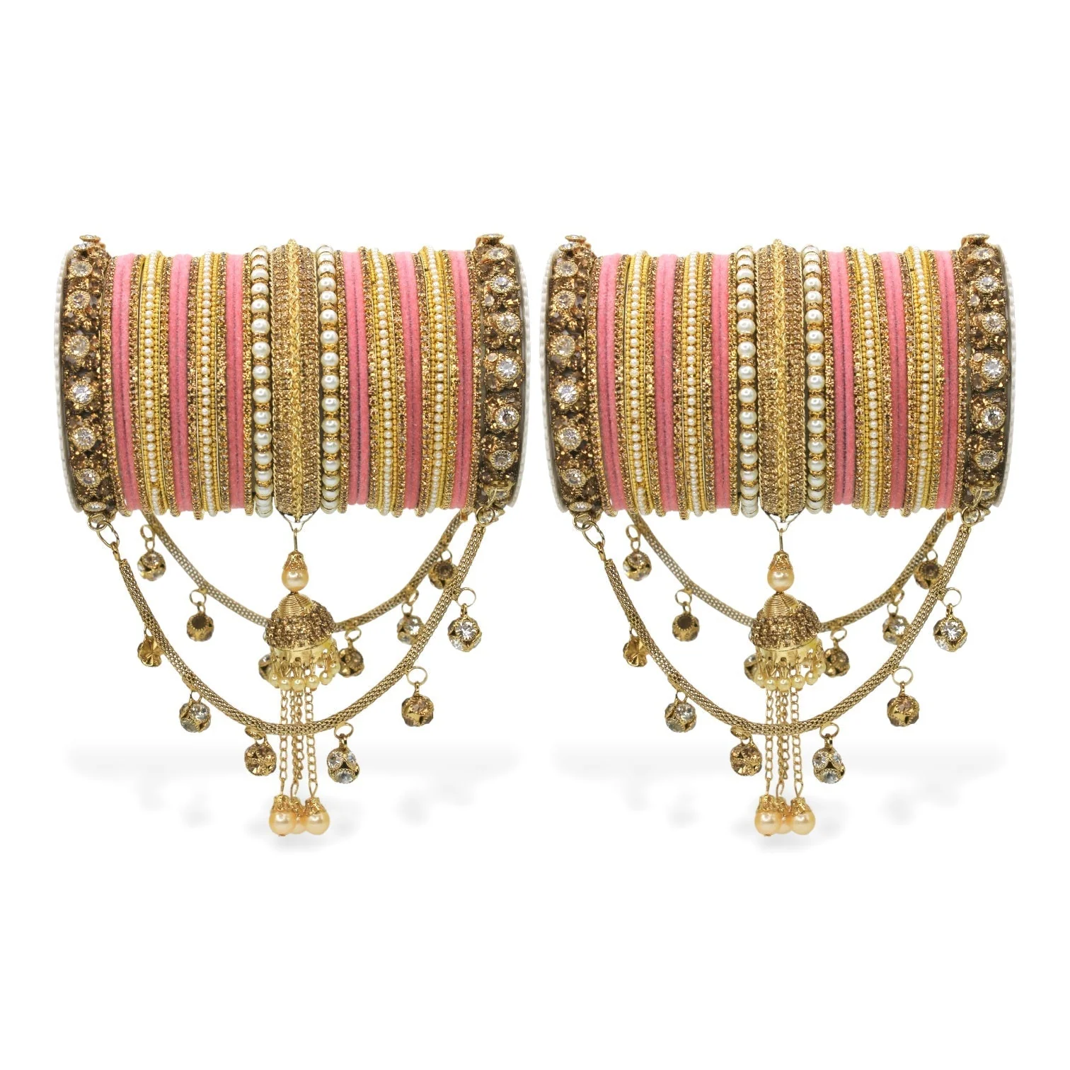 Bridal Jhoola Style Bangle set for two hands by Leshya - Image 9