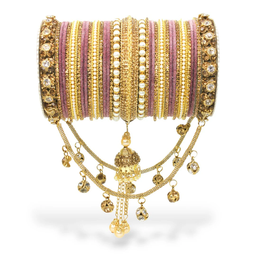 Bridal Jhoola Style Bangle set for two hands by Leshya - Image 11