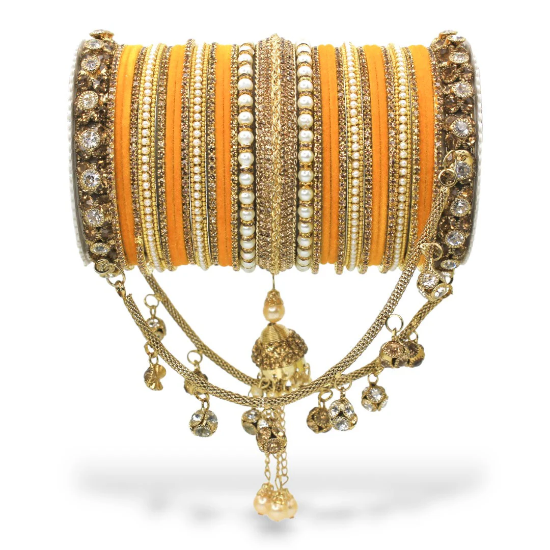 Bridal Jhoola Style Bangle set for two hands by Leshya - Image 13