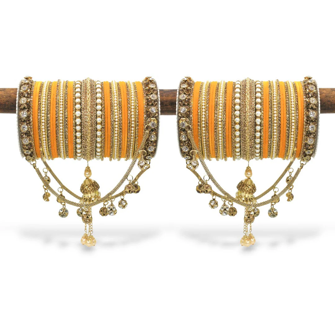 Bridal Jhoola Style Bangle set for two hands by Leshya - Image 16