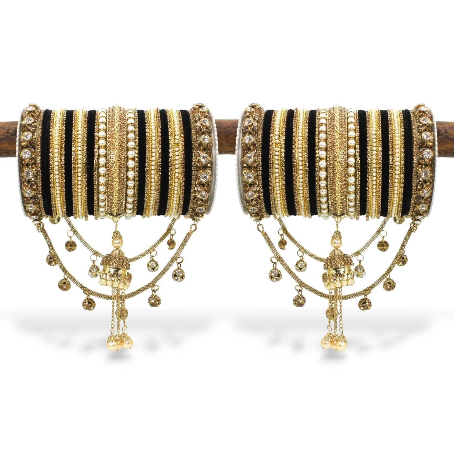 Bridal Jhoola Style Bangle set for two hands by Leshya - Image 7