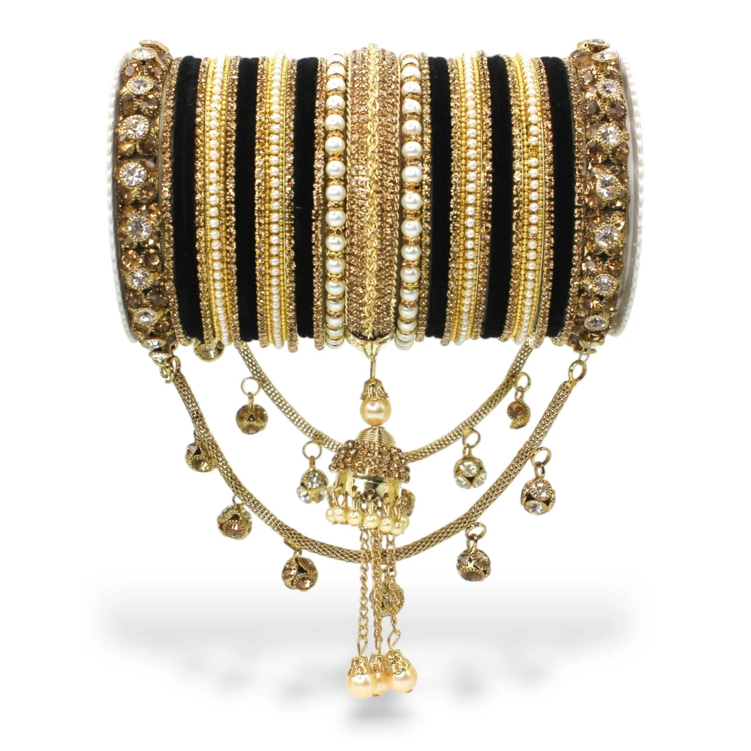 Bridal Jhoola Style Bangle set for two hands by Leshya - Image 8
