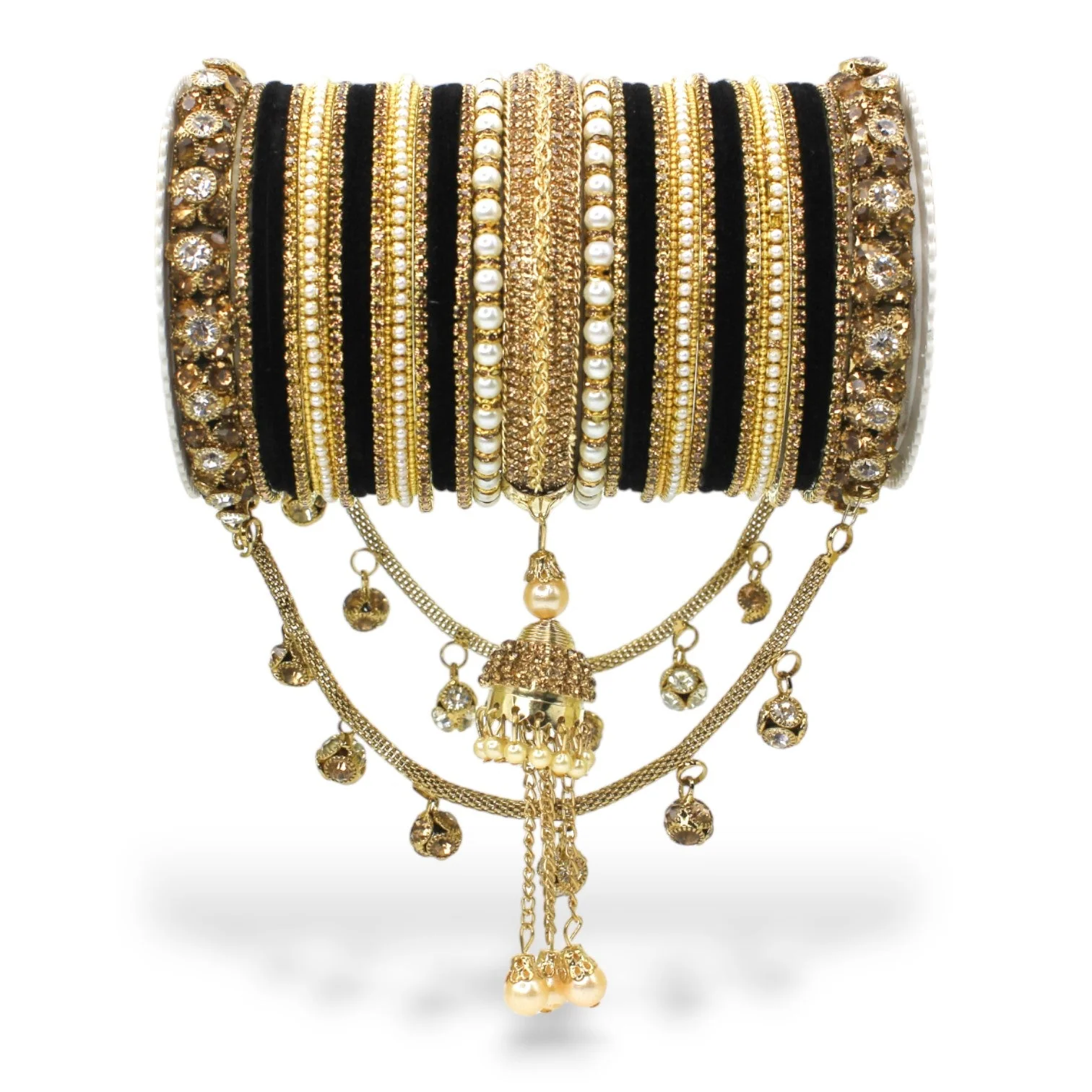 Bridal Jhoola Style Bangle set for two hands by Leshya - Image 2