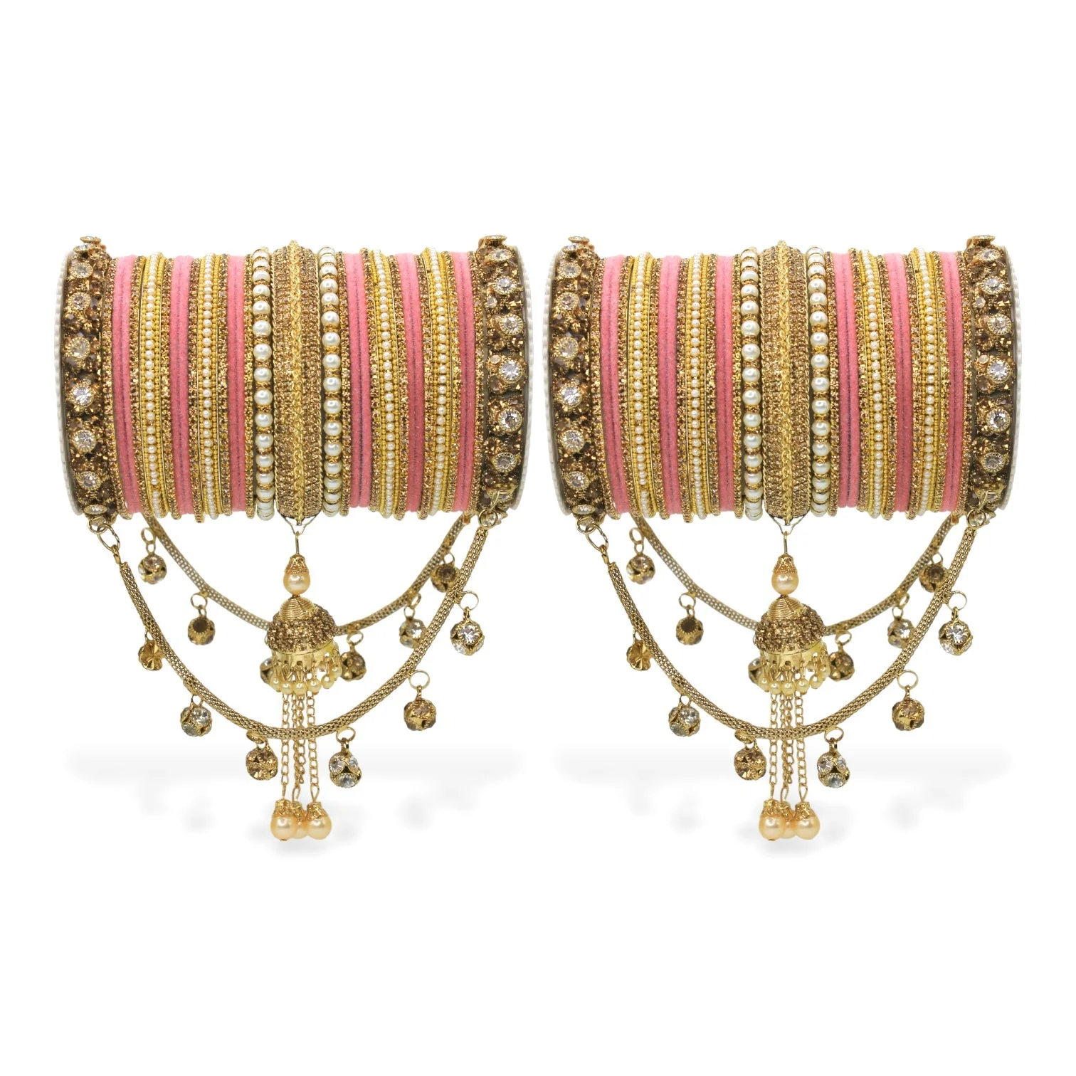 Bridal Jhoola Style Bangle set for two hands by Leshya - Image 6