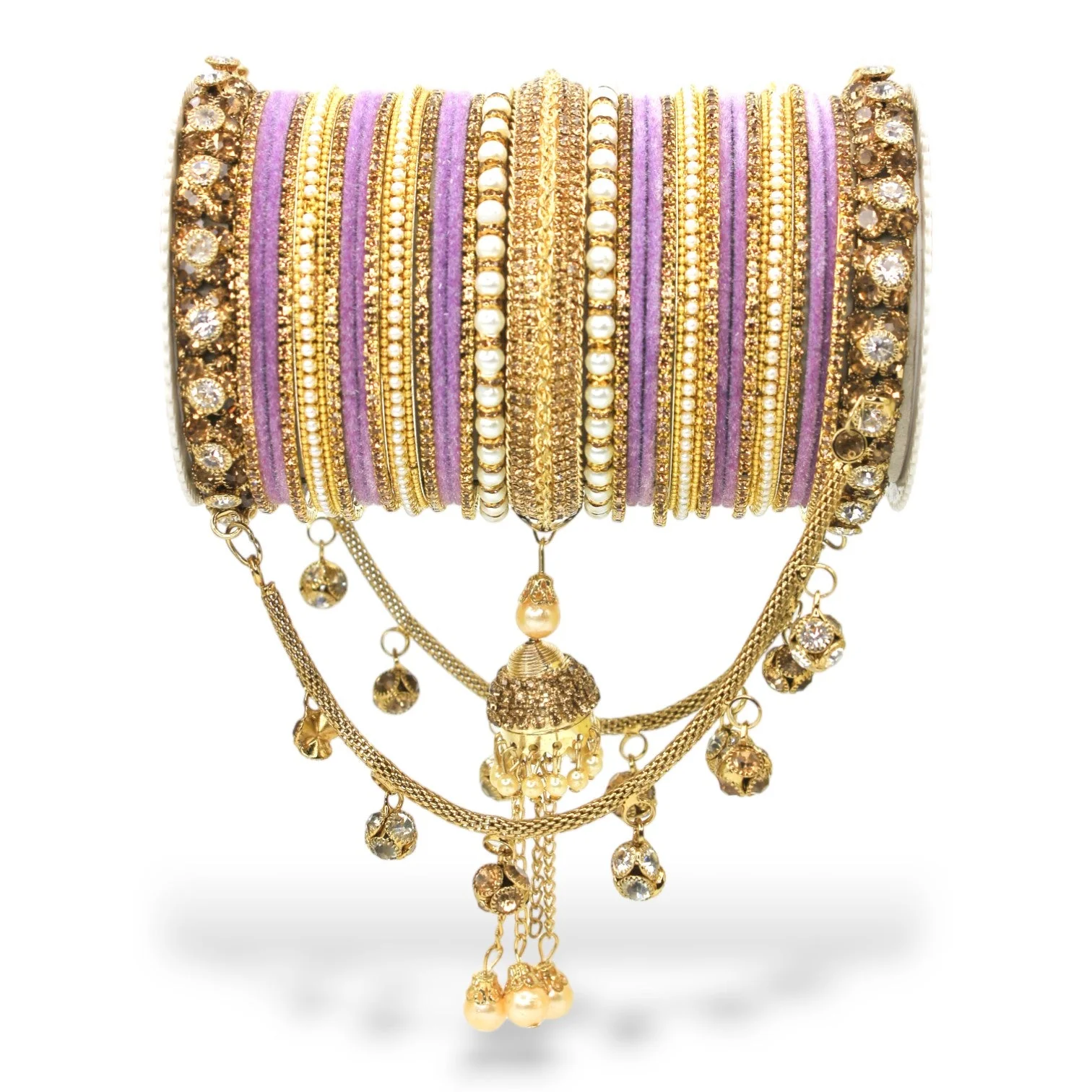 Bridal Jhoola Style Bangle set for two hands by Leshya - Image 9