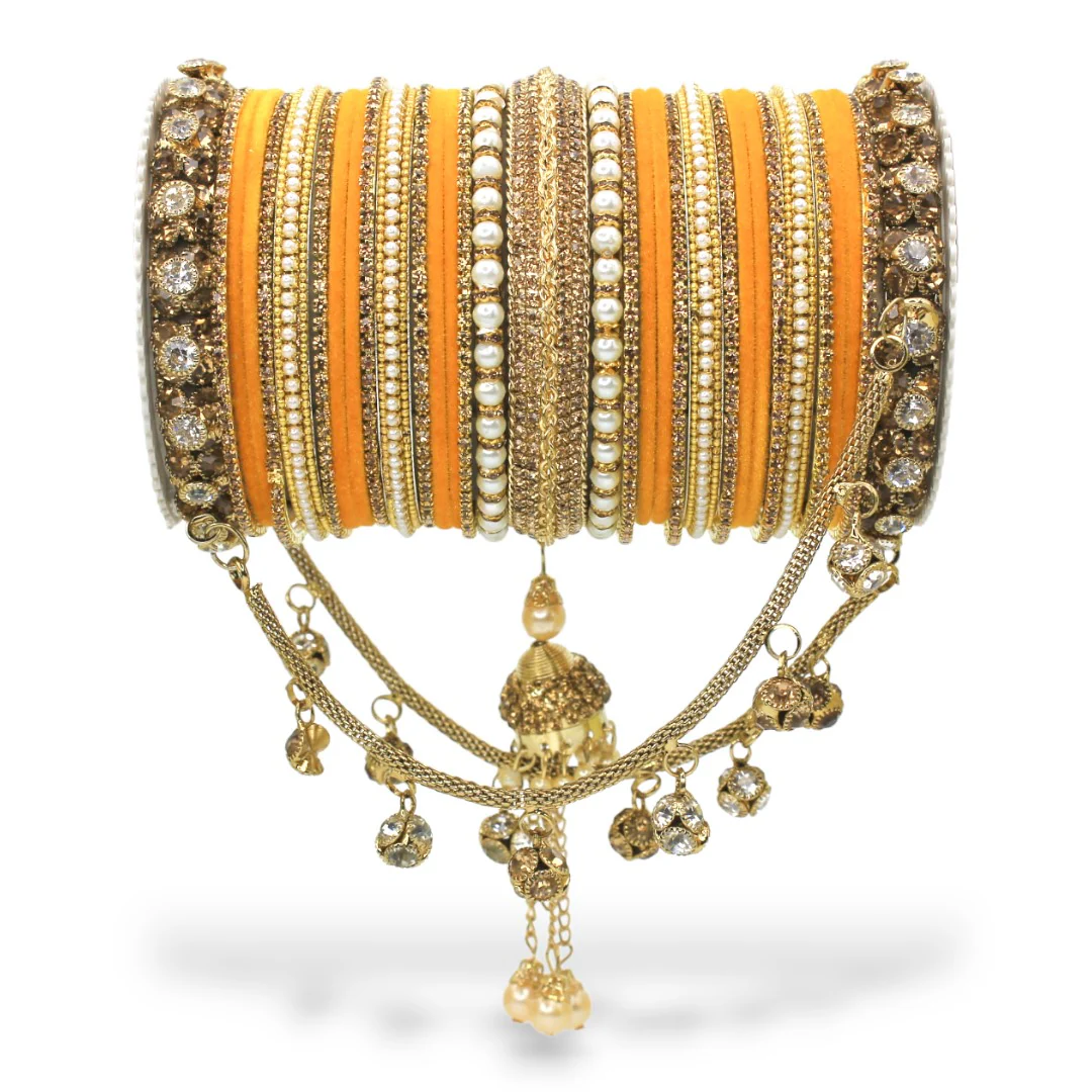 Bridal Jhoola Style Bangle set for two hands by Leshya - Image 14